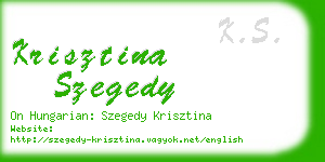 krisztina szegedy business card